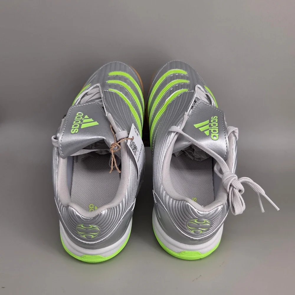 Adidas Predator Sala W Women 7 Silver Green Indoor Soccer Shoes JR1636 Futsal